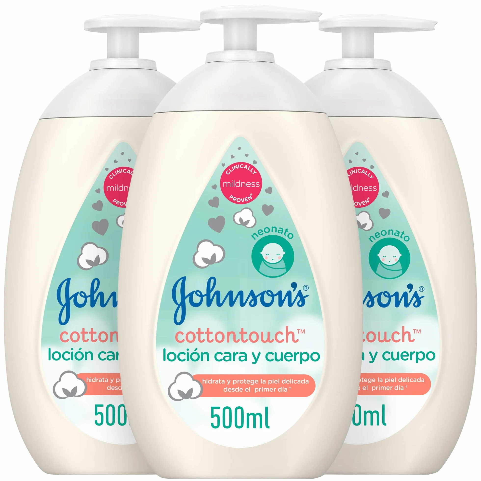 JOHNSONS krem do ciała, trójpak (3 x 500 ml)